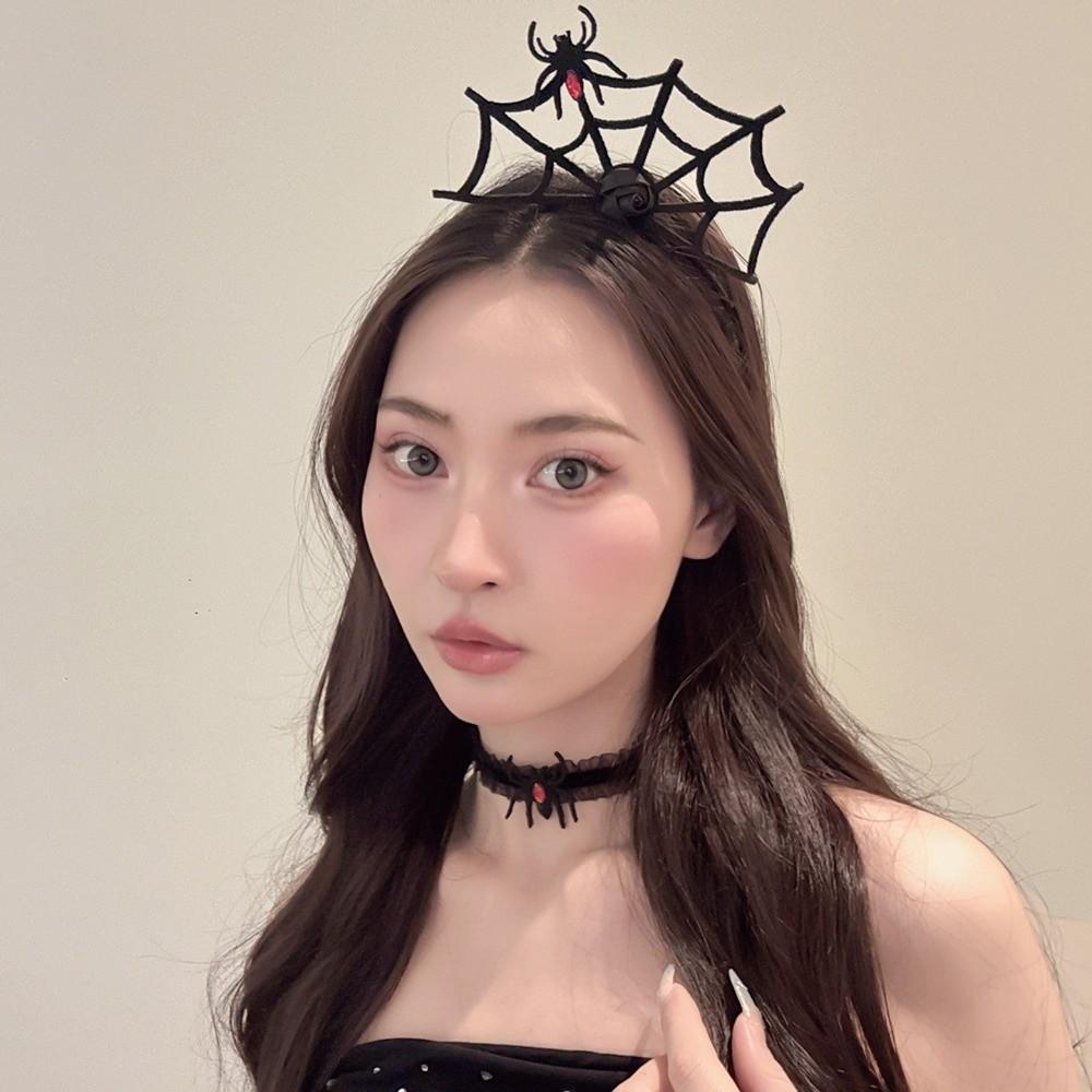 Halloween Spider Web Headband Spider Spider Hair Hoop Cute Spider Hairband  Adult Kids