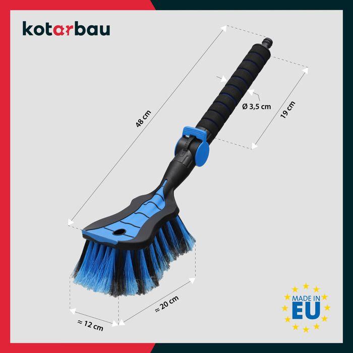 Brosse de lavage de voiture 50 cm pour raccordement direct au tuyau d'eau - KOTARBAU®
