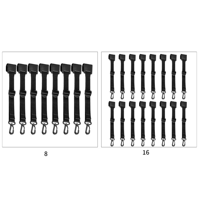 8/16pcs Camping Awning Hooks Nylon Webbing Tent Hangers Clip Camping Tent Hooks Light Hangers for Outdoor Activities