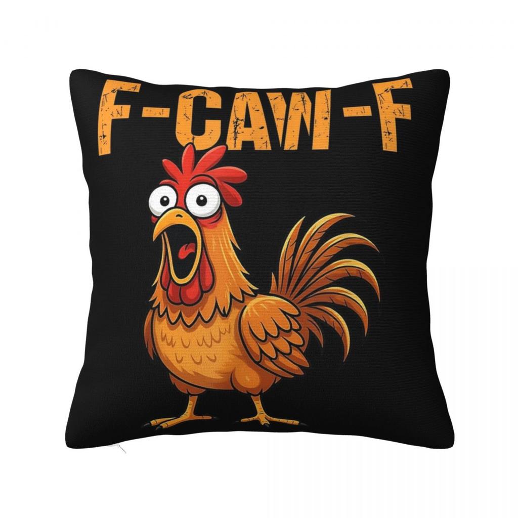 Funny F-Caw-F Chicken FCAWF Pillowcases Printed Cushion Cover Pillow Covers Living Room Decorations Zipper Multi Size