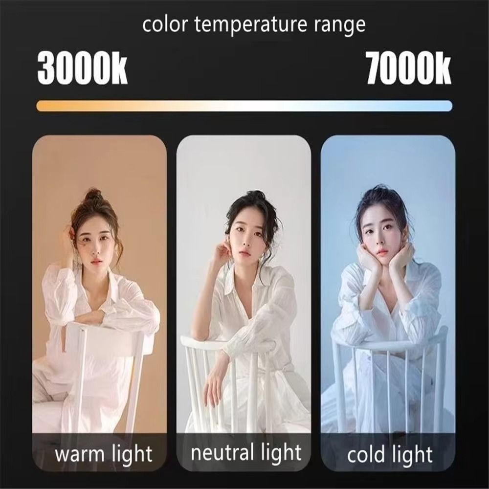 With Fan Handheld Fill Light 2800-9000K Camera Top Light Portable Selfie Lamp  Video Lighting