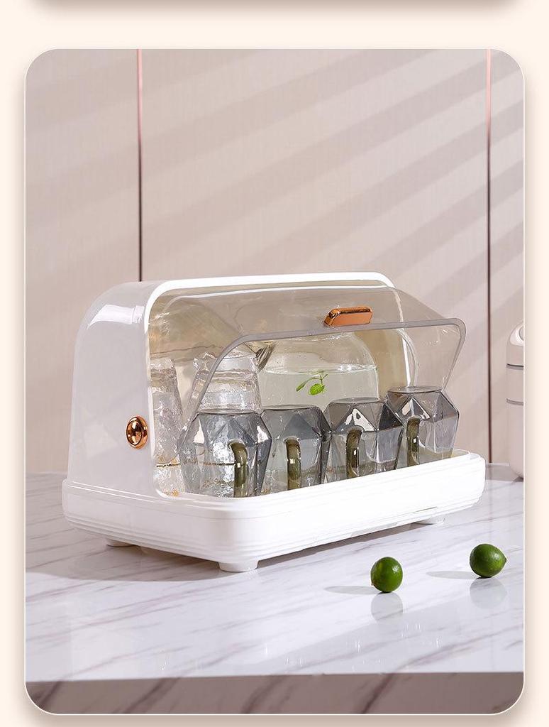 Glass Cup Drying Rack and Dustproof Holder for Wine and Water Glasses