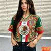 Summer Men Women's V-Neck Jersey Mexico Football Jersey Breathable Sport Girl T-Shirt Polyester Breathable Tee 2026 Jersey Tops