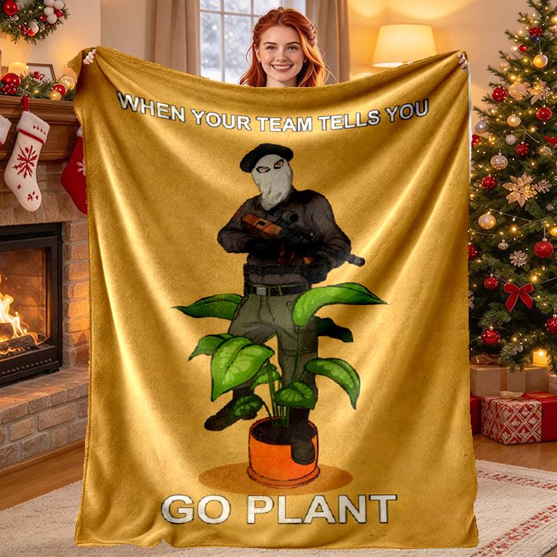 Counter Strike Pattern Blanket for Home Decoration, Bed, Sofa, Car Travel, Camping, Suitable for All Seasons, Birthday Christmas Gift
