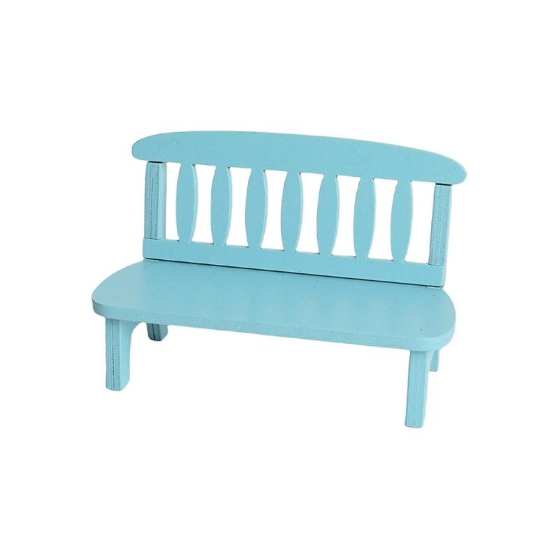 Wooden Chair Model Figure Miniature Furniture for Children Imaginative Pretend Play Game And Doll House Scene Arrangement
