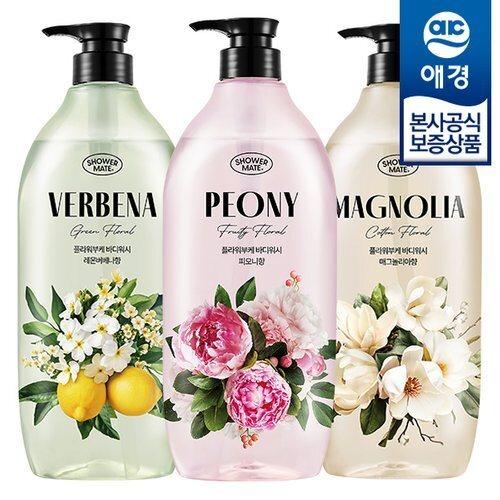 Shower Mate Flower Bouquet Body Wash 900ml x3_684386 Magnolia Bouquet