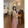 Halter Red Plaid Suspender Dress Women's Summer New French Pastoral Slim Waist Slim Skirt
