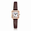 [Worn by Apink] Diamond Square Brown Leather Watch MWM04899
