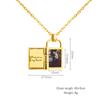 Collana con Medaglione Inciso Foto Personalizzato Ciondolo a Forma di Libro con Foto e Testo Personalizzati Gioielli Commemorativi Regalo per Coppie/Famiglie