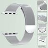 Magnetic Strap for Apple Watch Series 10 9 8 7 SE 6 5 4 3 2 1 42mm 41mm 40mm 38mm Milanese Silver Smart Watch Band