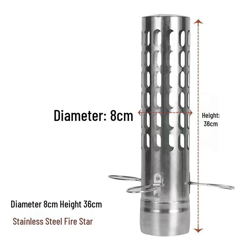 Heat-Resistant Outdoor Tent Stove Chimney Kit with Spark Arrester & Storage Bag