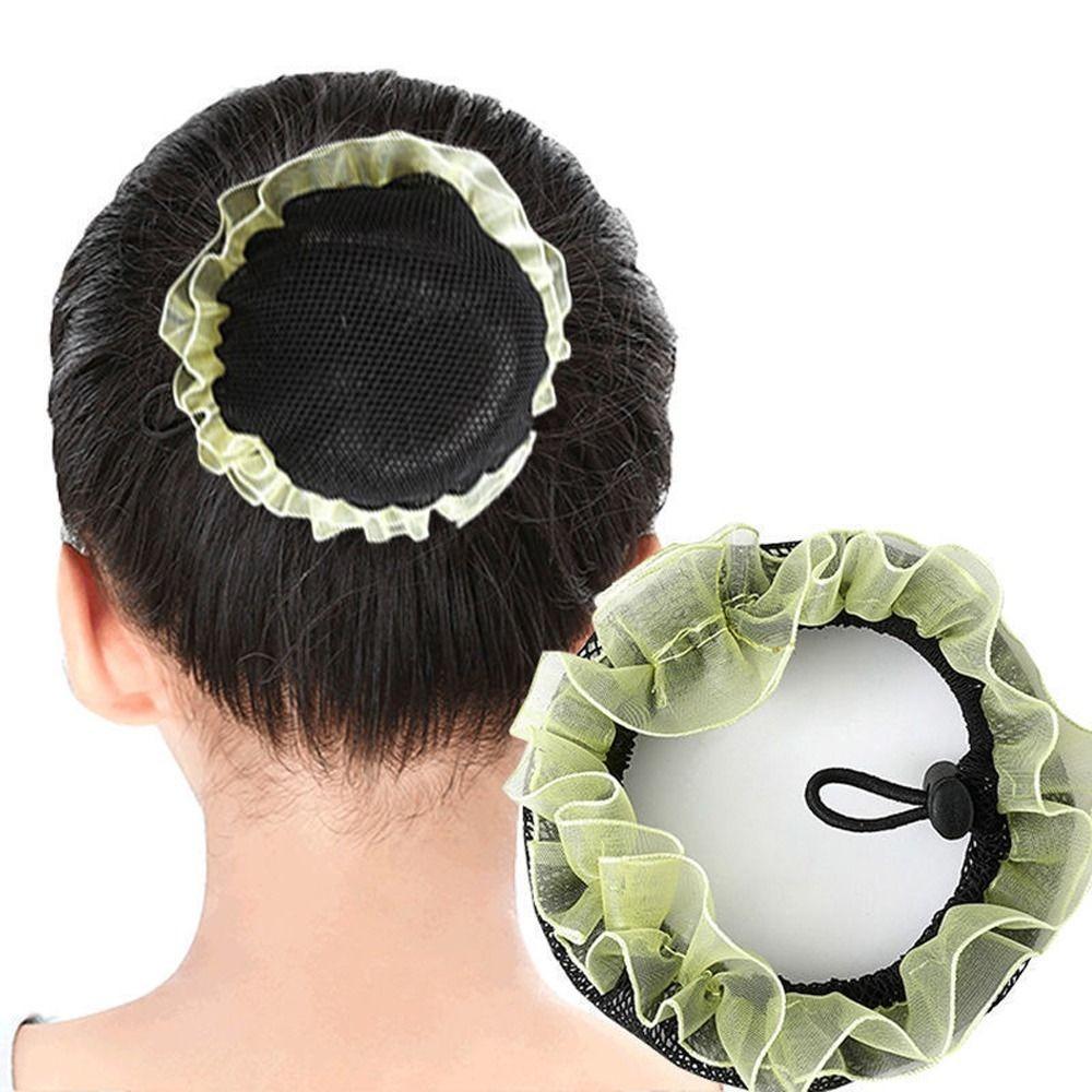 Adjustable Elastic Hair Net Lace Head Bands Girl Bun Cover Snood Accessories Ballet Hair Net  Women