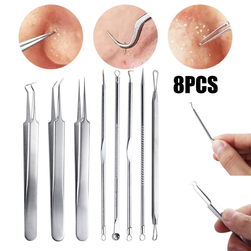 Tweezer Acne Pimple Extractor Blackhead Removing Skin Care Tool Kit Face Care Tool Pimple Removing