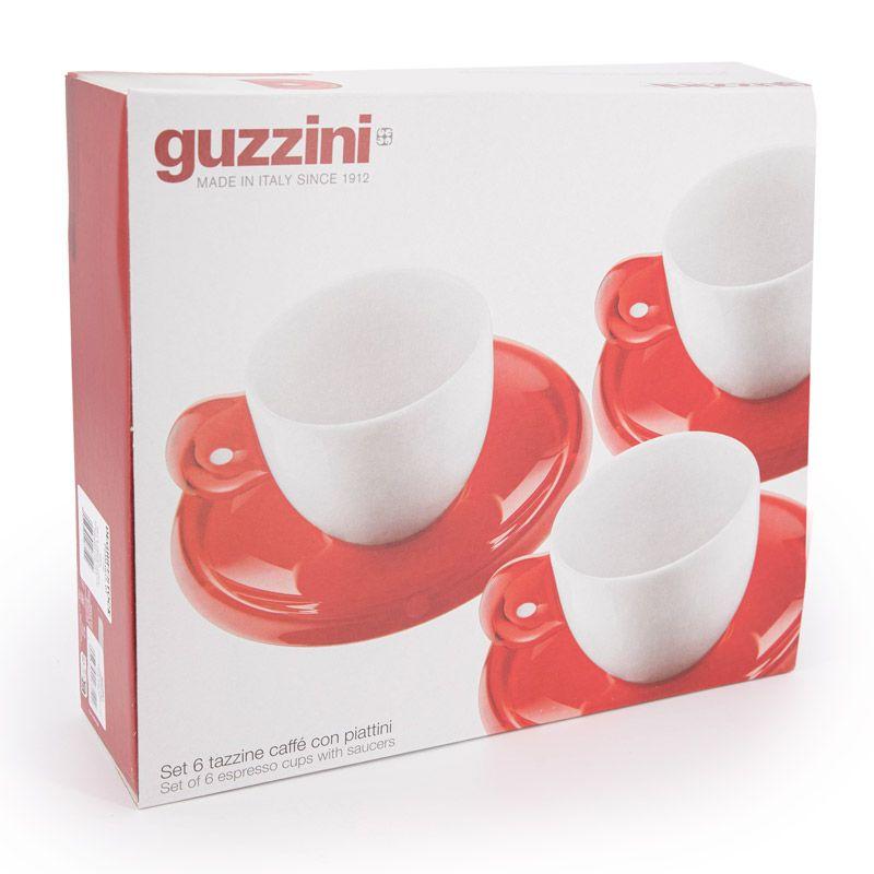 Lot De 6 Tasses à Café Guzzini En Acrylique Transparent - 100 Ml - Neuf