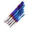 5Pcs Screw Thread Tap Blue Coated High Speed Steel Tapping Drill Bit for Machine Tool