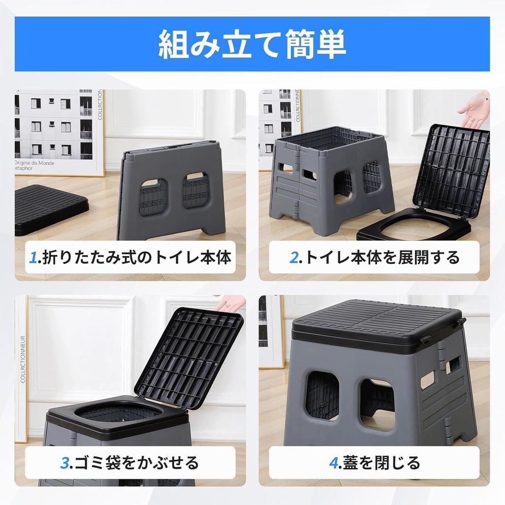 Udoric Portable Emergency 150kg Load with Keeps Easy To Ideal for Nursing Outdoor Power Construction and Includes 10 Coagulants and 10 Waste Bags