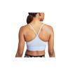 Nike Dámská sportovní podprsenka Dri-FIT s jednobarevným logem, nízká podpora, modrá DB8766-425