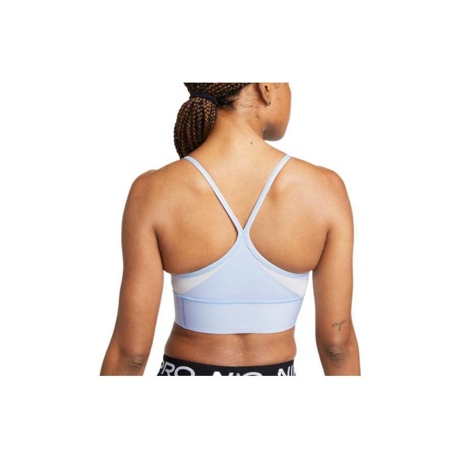 Nike Dri-FIT Solid Logo Low-Intensity Support Sports Bra Women Underwear Blue DB8766-425