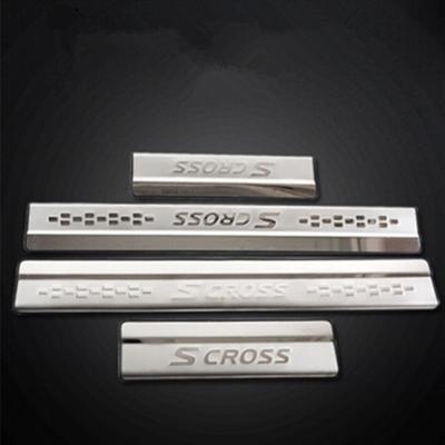 Car Styling Sticker for Suzuki Sx4 Scross S-cross S Cross 2017 2018 Accessories Door Sill Scuff Plate Protector Guard