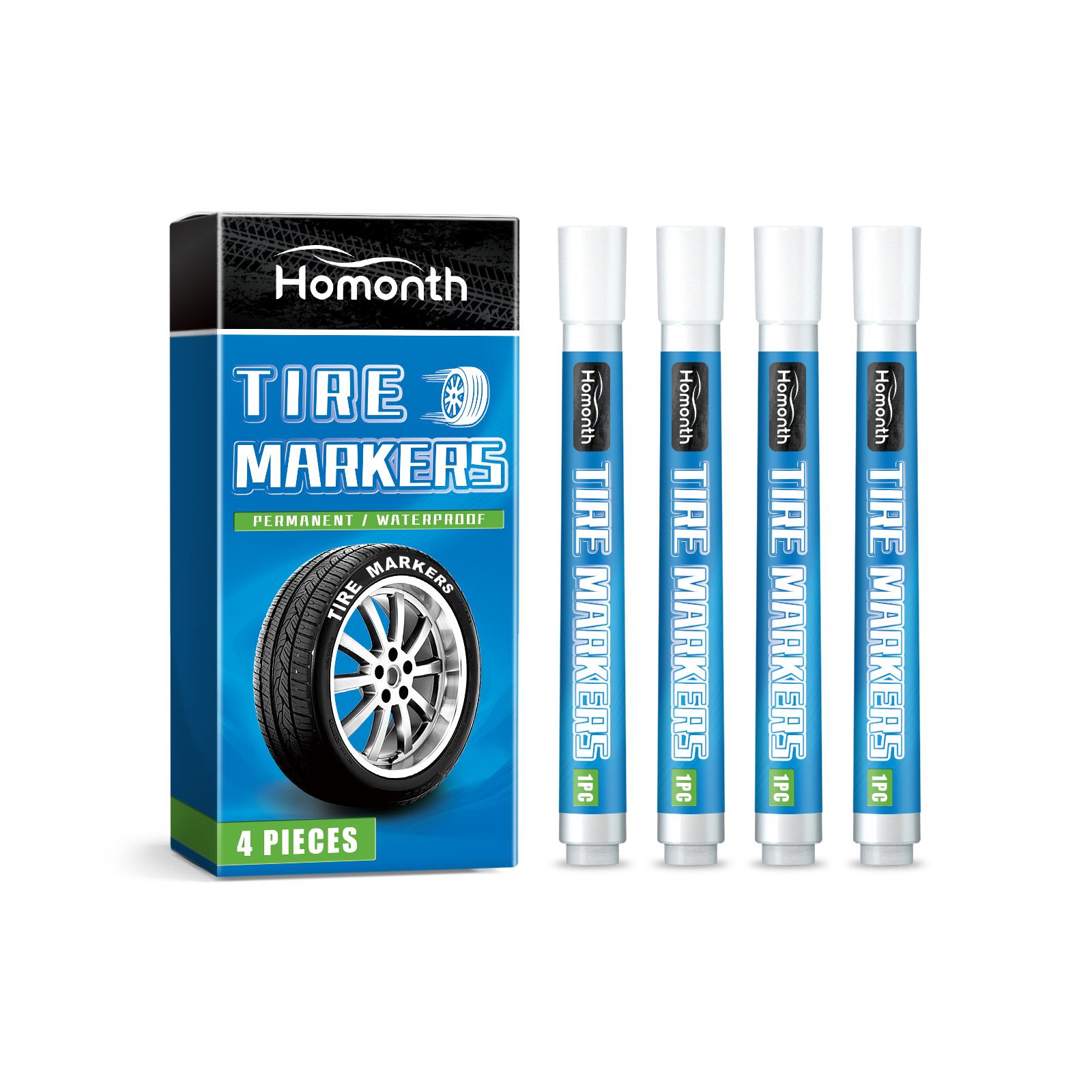 

Homonth White Tyre Paint Pen Car Tyre Paint Pen Non-Fading Colour Painting Creative DIY Oil-Based Pen