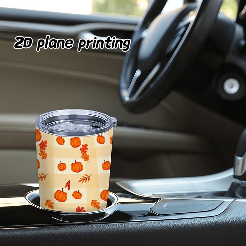 591ml Car Tumbler Autumn maple leaf elements Straw Cup Leakproof Tumbler Stainless Steel Tumbler Insulated Travel Cup Tumbler With Lid