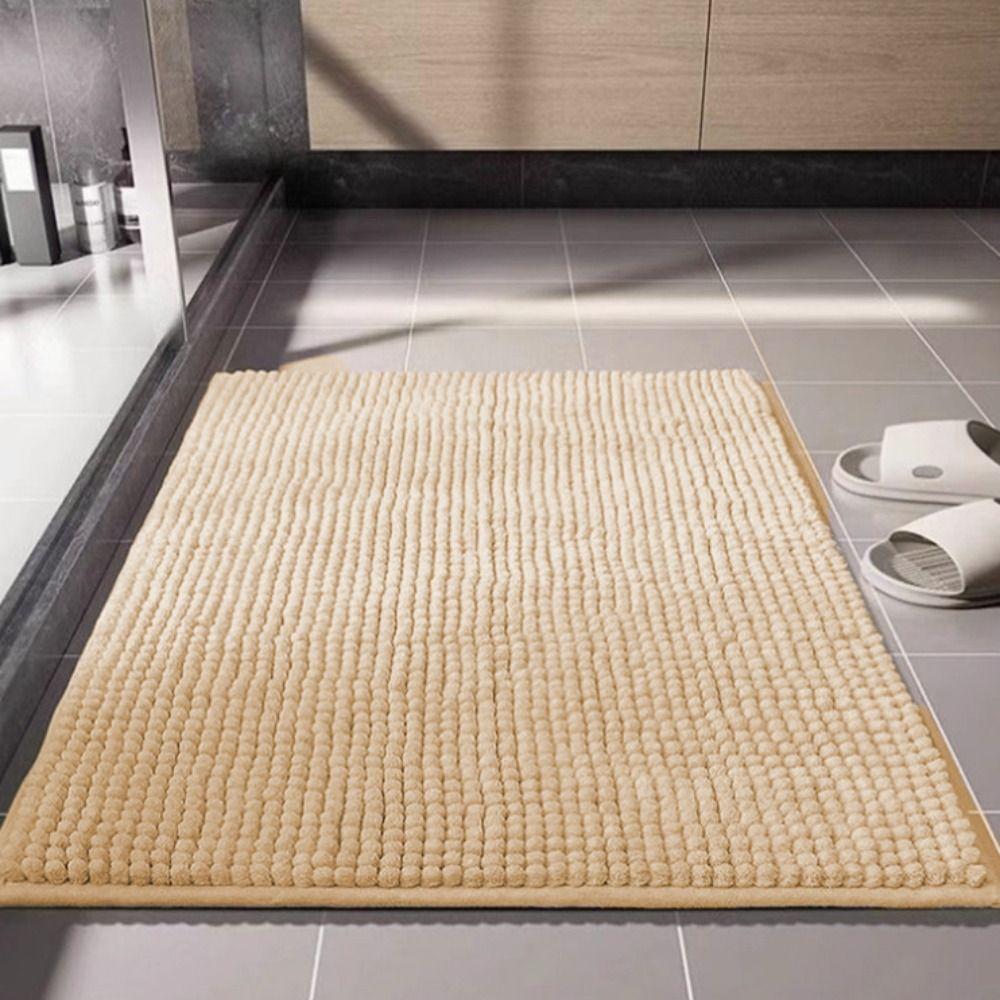 Washable Bath Rug Non-slip Living Room Carpets Easy To Clean Chenille Bathroom Mat  Bedroom