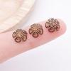 12 Multi-Color Alloy Five-Petal Flower Charm Set for DIY Jewelry