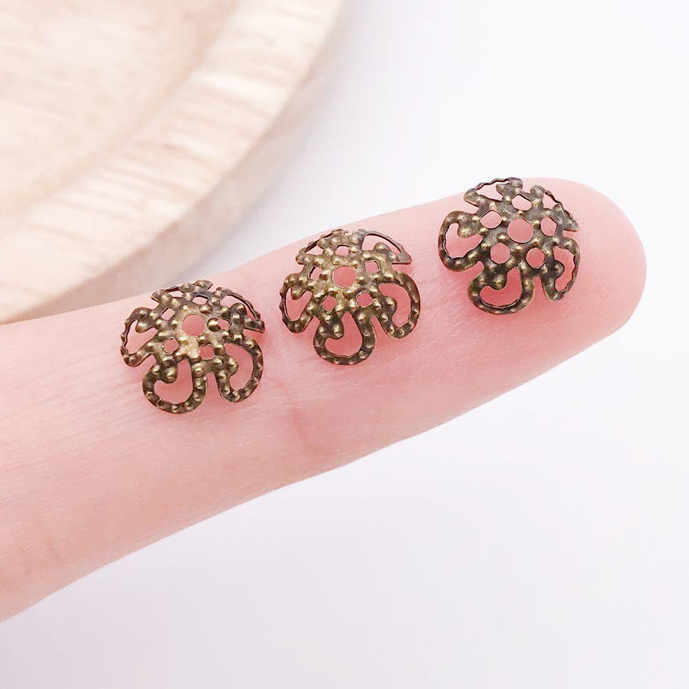 12 Multi-Color Alloy Five-Petal Flower Charm Set for DIY Jewelry