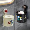 Multi Functional Wall Mounted Suction Cup Toilet Tissue Non Punching Storage Bucket