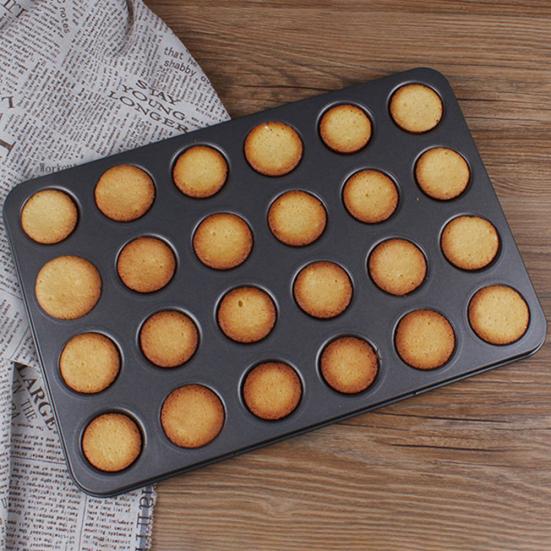 24-Cavity Non-stick Muffin Dessert Cup Cake Mold Tray Baking Pan Home DIY