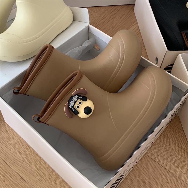Youjian Cute Cartoon Women's Rain Boots - Non-slip & Waterproof for Outdoors