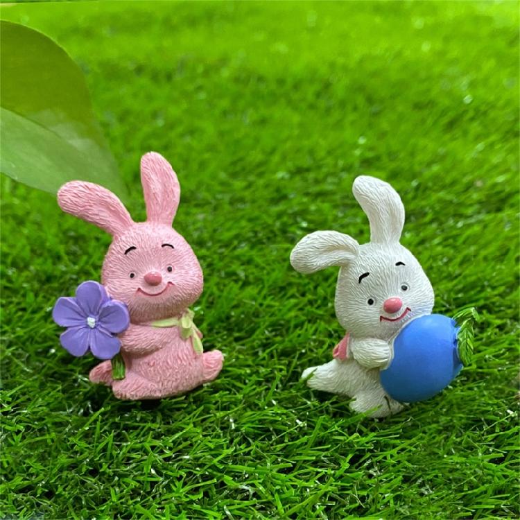Rabbit Ornamentation Rabbit Figurine For Desk Decors And Dolls House Embellishment Mini Figurine Houses Display