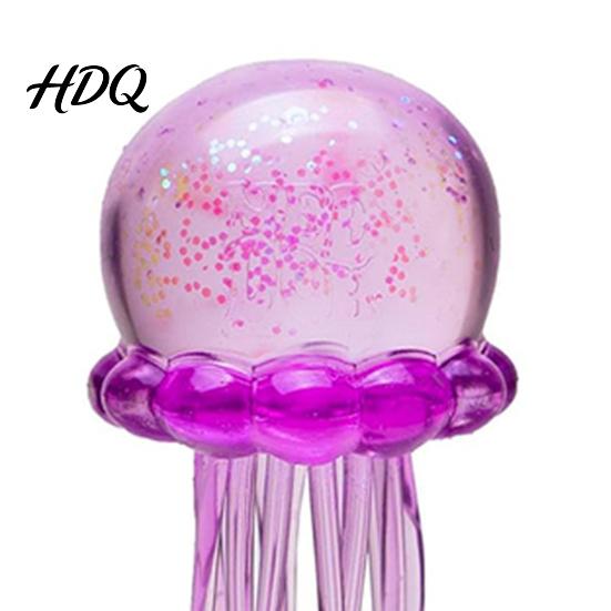 Glitzer-Quallen-Spielzeug Transparent zum Kneten mit Stressabbau Sensorischer Dekompressionsball Klares Meerestier Fidget