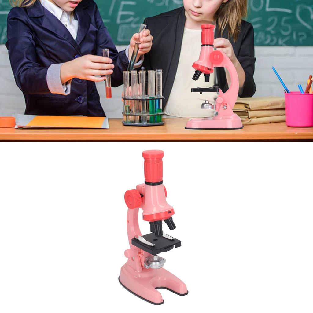 Kids Microscope Set Clr Image Source Science Educational Magnifier Toy with LED Light