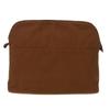 Used HERMES Pouch Bored Pouch TGM Cotton Brown Brown Accessory Case