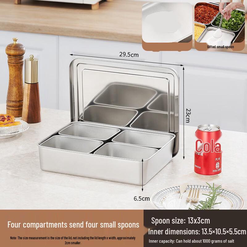 Andytai Stainless Steel Commercial Seasoning Box