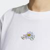 Adidas Originals Trefoil Tee With Floral Print Detail Women Tops White IK8642