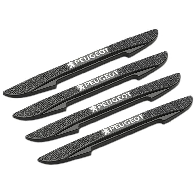 4Pcs Car Door Bumper Rubber Anti-collision Stickers For Peugeot 308 408 508 RCZ 208 3008 2008 206 207 307 Car Accessories HGH3