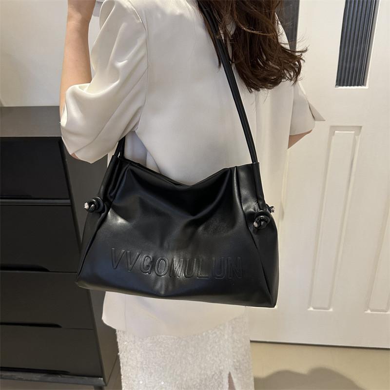 Stylish Pu Tote Bag For Women With Chic Design Soft Leather Shoulder Bag In Black Pink White Khaki