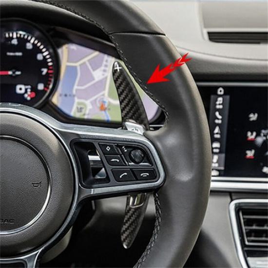 Carbon Fiber Steering Wheel Paddle Shifter Extension For Porsche Panamera 17-20