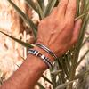 Pig&Hen Catena Venetian Double Bracelet - Navy X Silver
