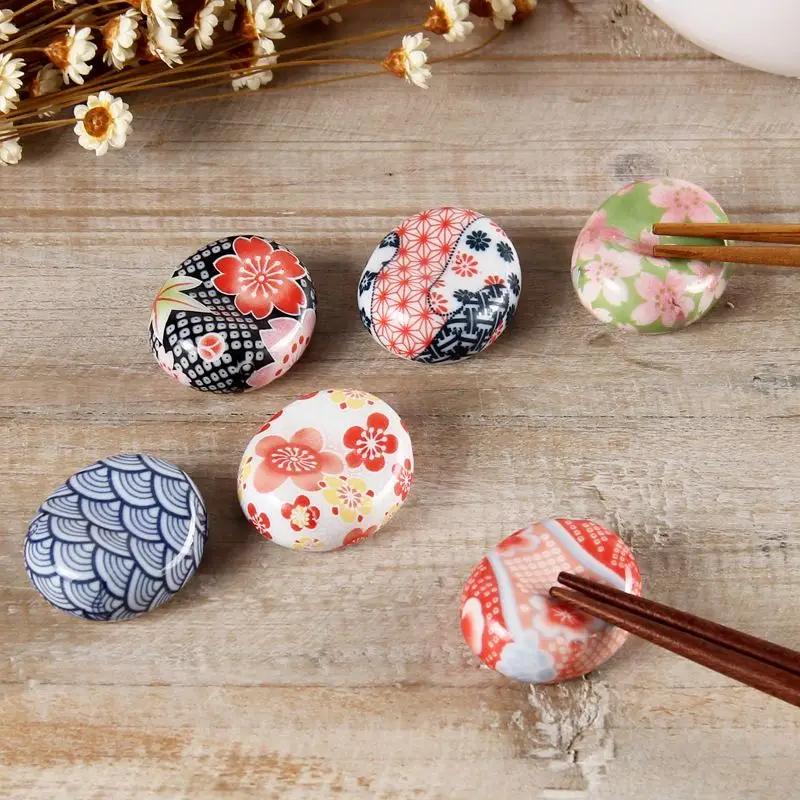 New Styles Chopstick Rest Japanese Chopsticks Ceramic Decorative  Holder Rack Spoon Fork Kitchen Tools Tableware Accessories