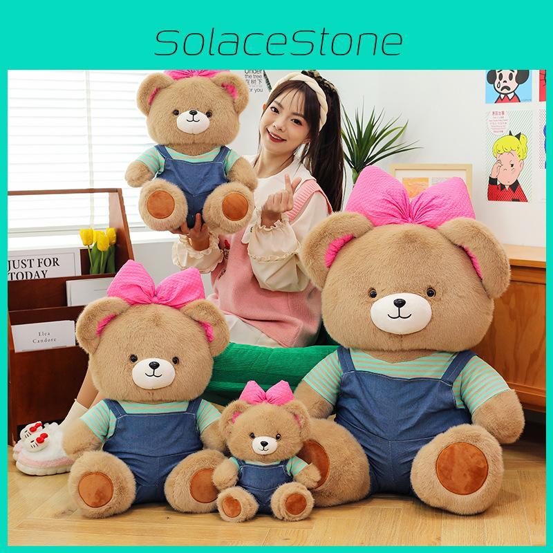 Fifi Bear Cartoon Bow Teddy Plush Toy Cute Children Girls Holiday Gift Doll