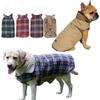 Wasserdichte Wendejacke mit Karomuster, warm, für mittelgroße bis große Hunde - Britischer Stil für Herbst/Winter