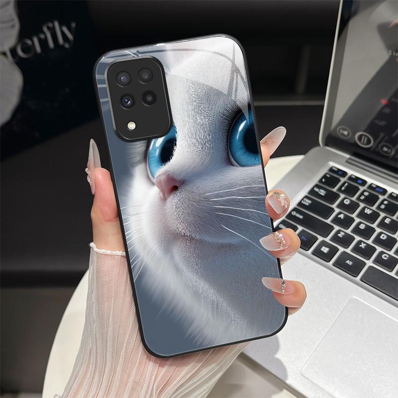 For Samsung M33 M53 Phone Case Trendy Fantasy Design Tempered Glass Hard Bumper For Galaxy M 33 M 53 Full Protection Back Covers