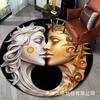 Circular Carpet Living Room Carpet Dirt Resistant Coffee Table Mat Anti Slip Hanging Basket Chair Mat