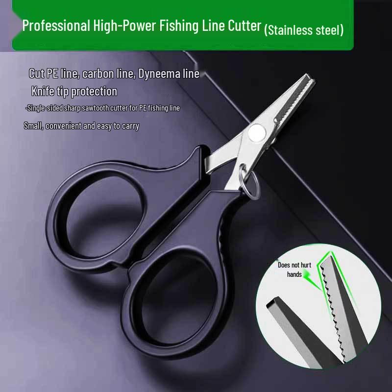 Compact Foldable Stainless Steel Fishing Scissors: Multi-functional for PE Line, Lead Sheet, and Line Ends