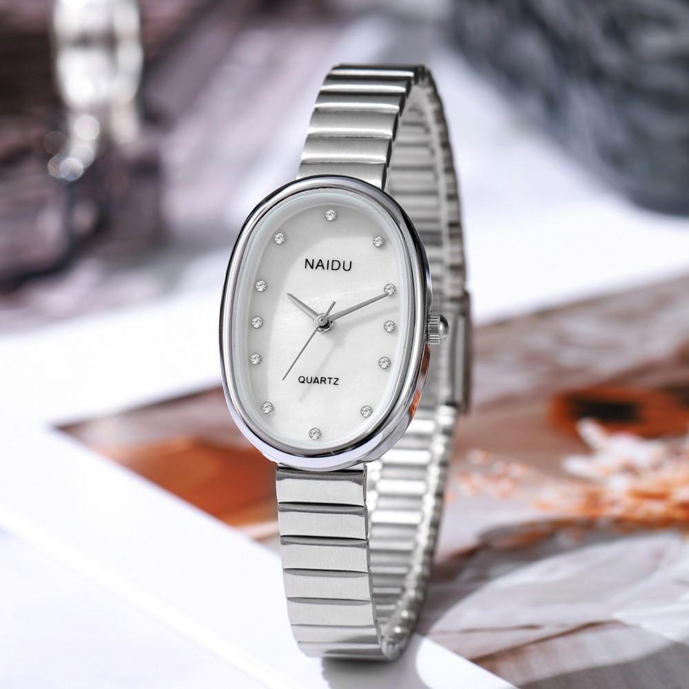 Minimalist Oval Quartz Watch Women Watch Fashion Steel Belt Quartz Casual Wristwatch Gifts Quartz Wristwatch