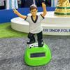Giocattolo Solare Calcio Oscillante per Cruscotto Auto, Testa Oscillante Calcio, Decorazione Auto Scuotente per Veicolo Scrivania Ufficio, Regalo per Appassionati di Sport