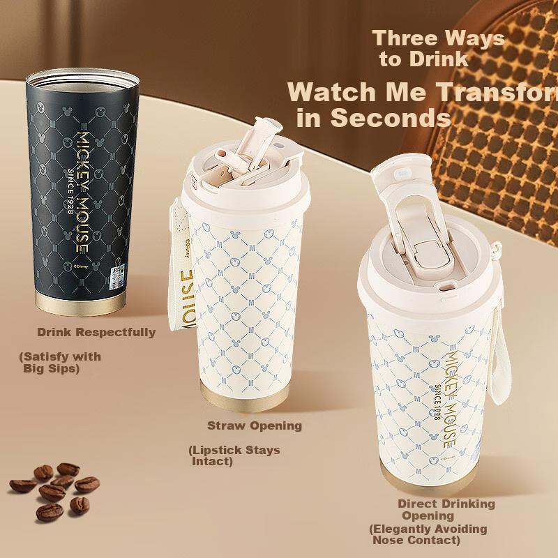 Disney Insulated Mug, Large Capacity Coffee Cup, Milk Tea Cup, Portable Travel Cup, 316 Food-Grade Stainless Steel, 500ml